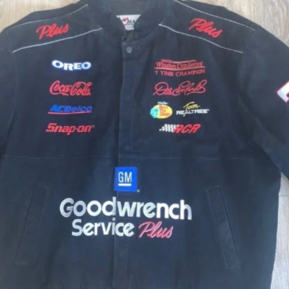 Vtg Chase Authentics Dale Earnhardt Goodwrench Suede Leather Jacket XXL - Picture 7 of 14